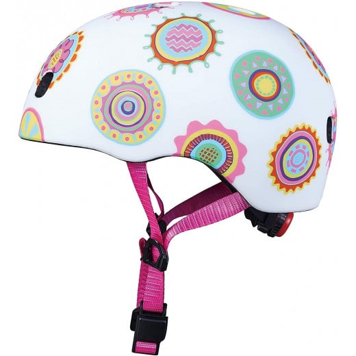 Micro Children's Helmet Doodle Dot, Multicolored, Size Small