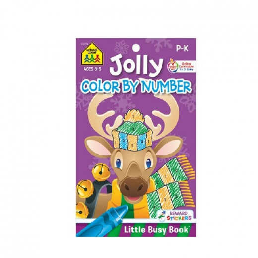 School Zone Jolly Color by Number Tablet Workbook
