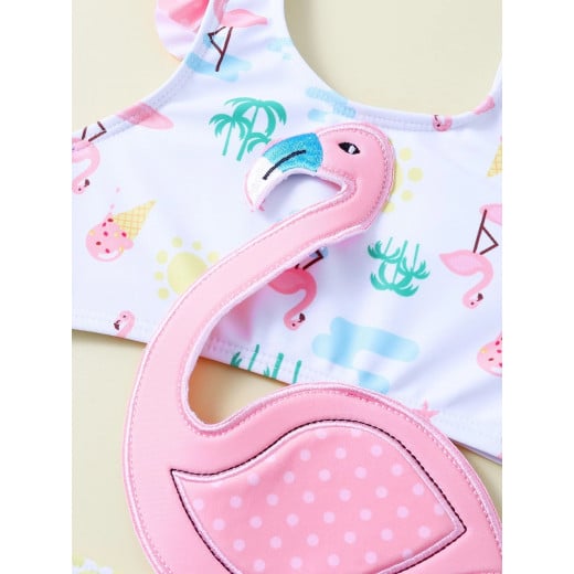 One Piece Swimsuit, Flamingo Design
