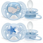 Philips Avent Ultra Soft Pacifier, 6-18 Months, Whale Design