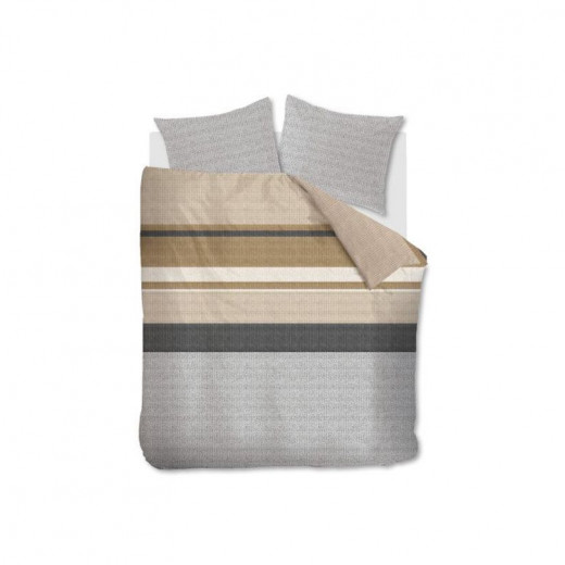 Bedding house berith duvet cover set, grey color, king size, 3 pieces