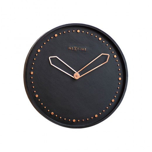 Nextime cross wall clock, black color