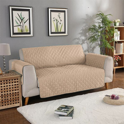 Nova Home Sure Fit Sofa Protector, Taupe Color, 7 Seats