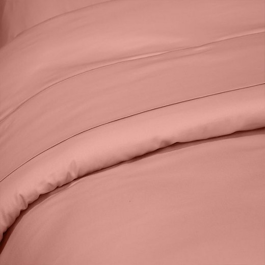 Fieldcrest plain duvet cover, cotton, dark rose color, king size