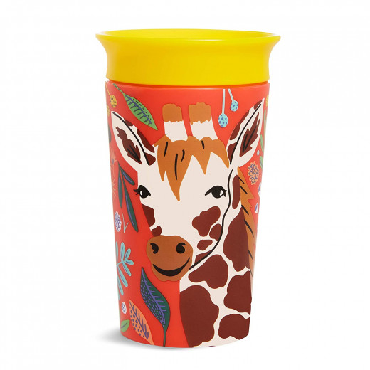 Munchkin Miracle 360° Cup Wild Love Sippy, 9 Oz, Giraffe Design