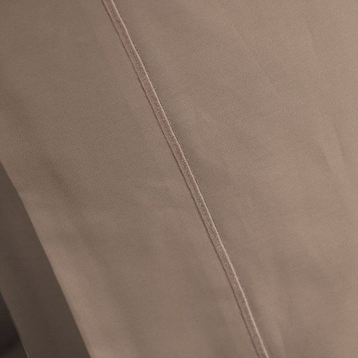 Fieldcrest plain fitted sheet set, cotton, linen color, king size, 3 pieces