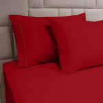 Fieldcrest plain pillowcase set, cotton, red color, 2 pieces