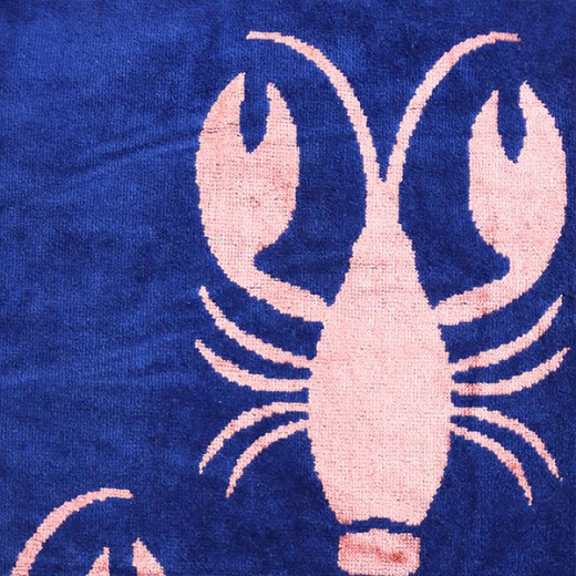 Cannon maine printed beach towel, cotton, navy blue color, 95*175 cm