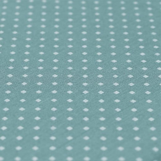 Cannon dots and stripes fitted sheet set, poly cotton, jade color, twin size