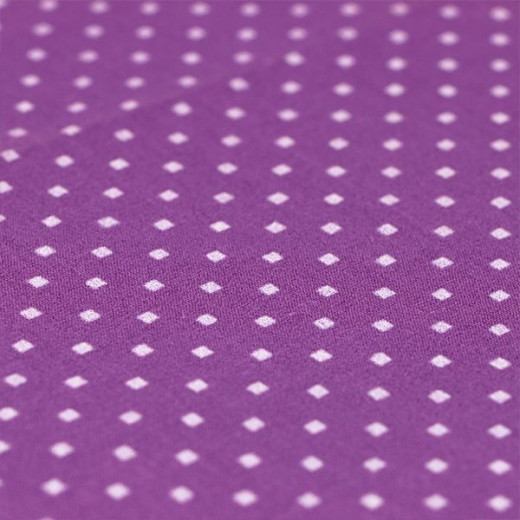 Cannon dots and stripes fitted sheet set, poly cotton, dark purple color, queen size, 3 pieces