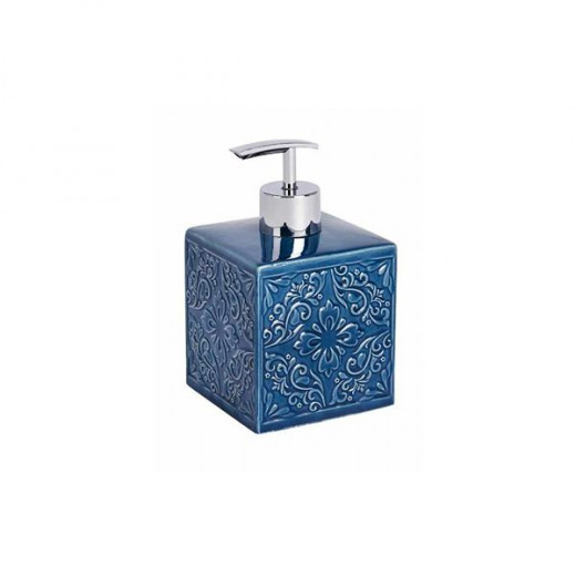 Wenko "Cordoba" liquid soap dispenser. Pottery, dark blue