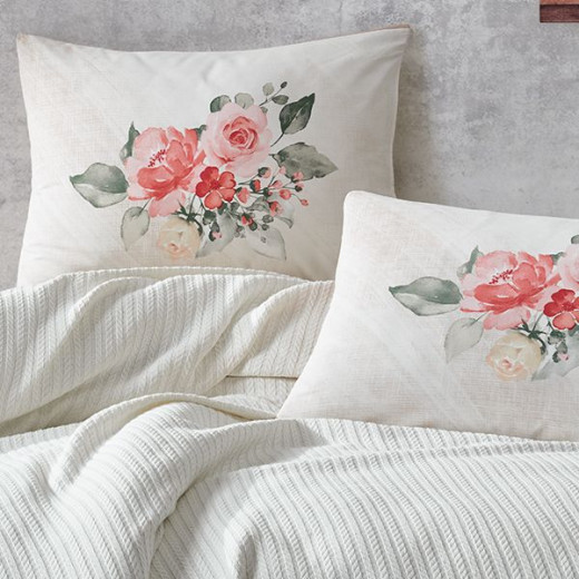 Nova Home Rosanna Pique Bedspread Set, Cream Color, King Size, 4 Pieces