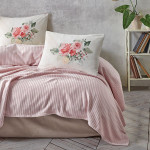 Nova Home Rosanna Pique Bedspread Set, Pink Color, King Size, 4 Pieces
