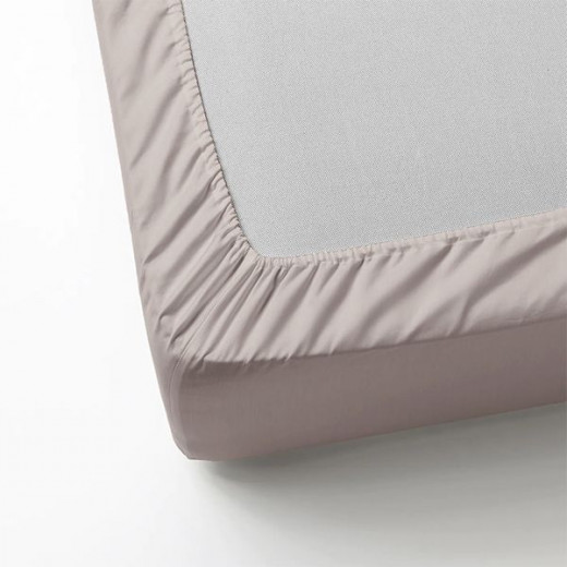 Nova home microbasic fitted sheet set, twin size, light brown color