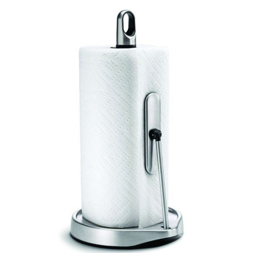 Simplehuman Stainless Steel Tension Arm Kitchen Roll Holder, Silver Color
