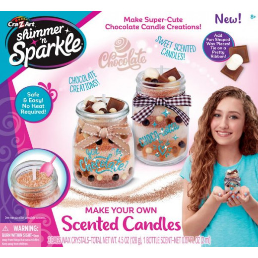 CRA-Z-ART Shimmer N Sparkle Scented Candles Chocolate, Assortment