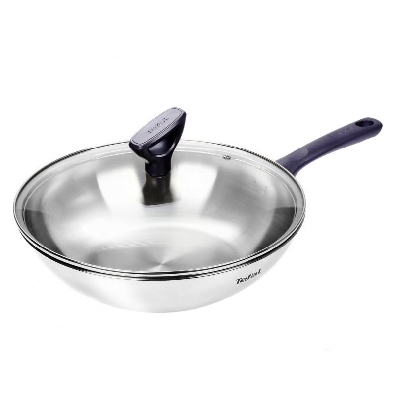 Tefal Daily Cook Induction Non-Stick Stainless Steel Wok 28cm +