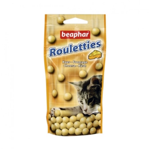Beaphar Rouletties Cheese Cat Treat, 80 Pieces
