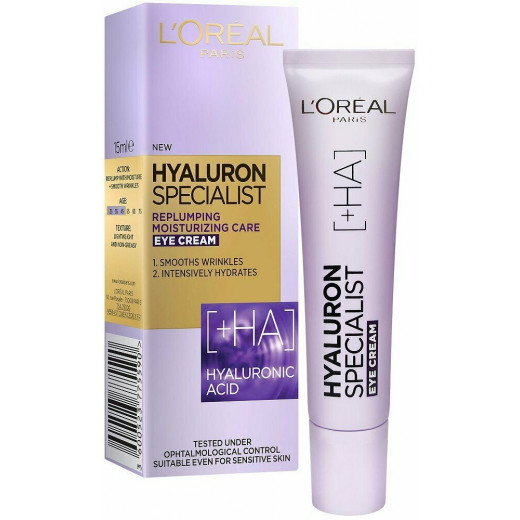 L'Oreal Paris Hyaluronic Expert Eye Serum, 15 Ml + Replumping Face Wash, 200 Ml + Expert Eye Cream, 15 Ml