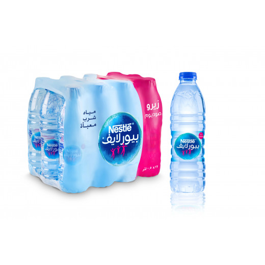 Nestle Pure Life Mineral Water, 500 Ml, 12 Packs