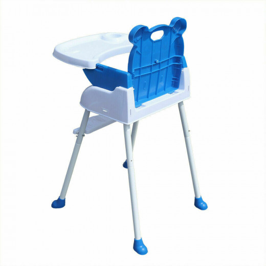 كرسي أطفال مرتفع قابل للتحويل ، 4 في 1, باللون الأزرق