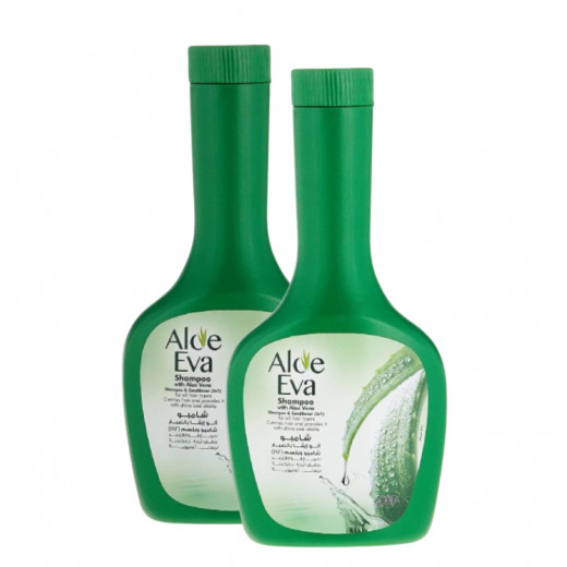 Eva Aloe Vera 2 In 1 Shampoo with Lanolin, 320 Ml + 1 Pack for Free