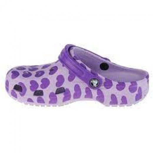 Crocs Classic Easy Icon For Girls, Purple Color, Size 28-29