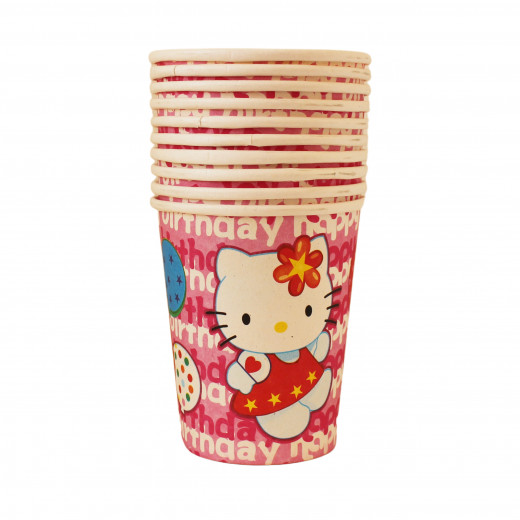 Disposable Paper Cups, Hello Kitty & Balloon Design