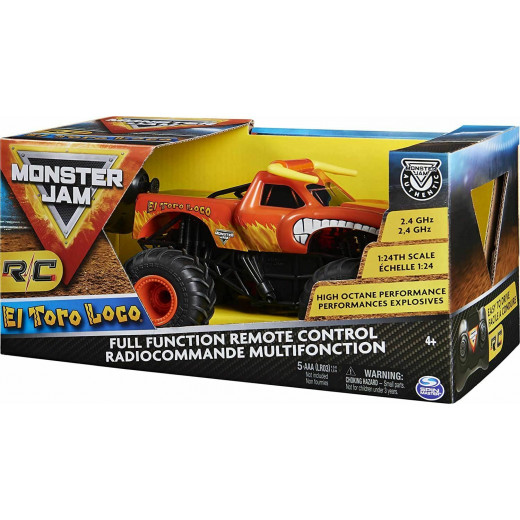 Spin Master Remote Control Monster Jam Scale El Toro Loco, Orange