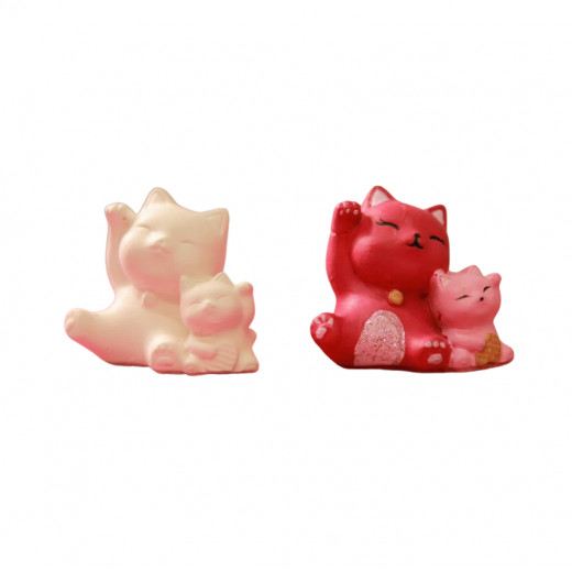 Little Hands Gypsum  Two Cats Coloring Art, (S) Size