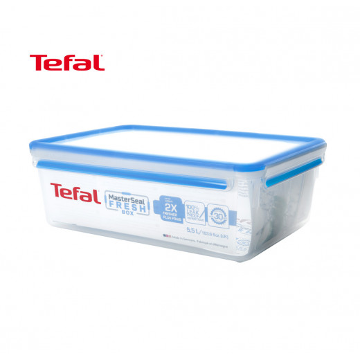 Tefal Masterseal Rectangular Food Storage, 5.5 Liter