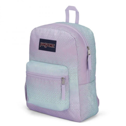 Jansport Cross Town Backpack, Ombre Design, Violet and Light Blue Color