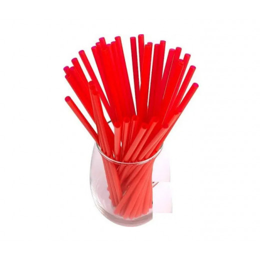 Flex Straw, Red Color, 10 Mm, 175 Pieces, Assorted Color
