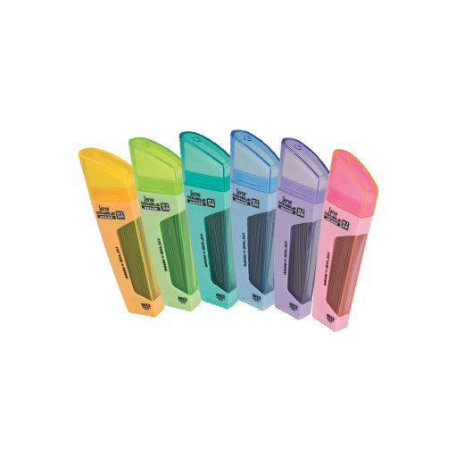 Serve Double Eraser With Leads, 0.7 Mm, Assorted Color, 1 Piece