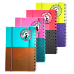 دفتر ملاحظات سلك مع مسطرة, بألوان متنوعة, 96 صفحة من أميجو