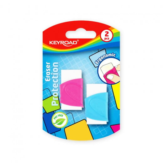 Keyroad Eraser Protection, Assorted Colors, 2 Pieces