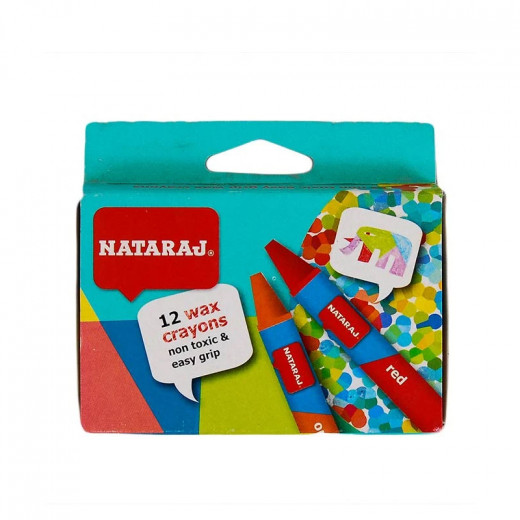 Nataraj Wax Crayons, 12 Colors