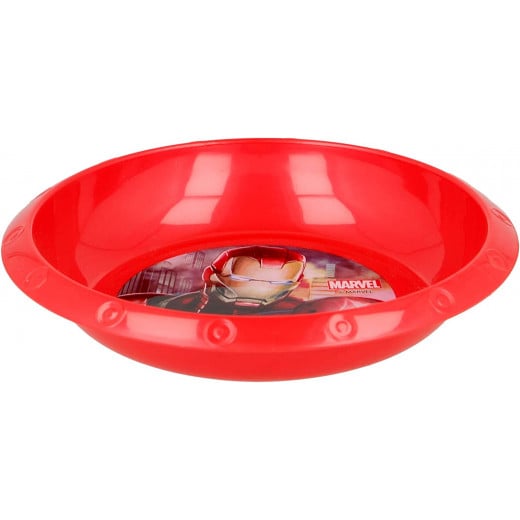 Marvel Plastic Bowl, Avengers Design, Red Color