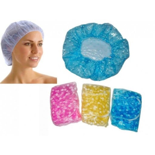 Bath & Shower Caps, Assorted Color, 6 Pieces