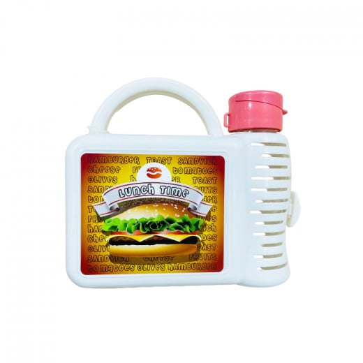 Tuffex Lunch Box With Water Bottle, White Color