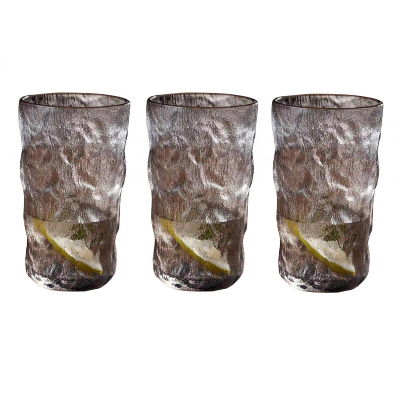 Blinkmax Glass Drinking Cup, Black Color, 3 Pieces | Kitchen | Glassware & Drinkware | Drinking Glasses