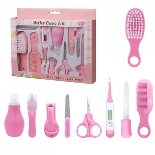 Newborn Baby Grooming Kit, 10 Pcs, Pink