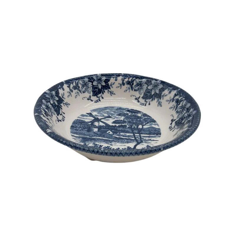 Claytan Windmill Bowl Plate, Blue Color, 15.8 Cm | Kitchen | Dinnerware | Dinnerware Bowls