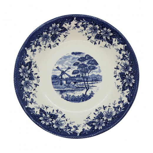 Claytan Windmill Plate, Blue Color, 26 Cm