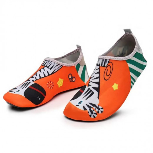 Aqua Long Necked Shoes, Zebra Design, 38-39