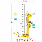 ملصق حائط لقياس الطول برسومات كرتونية للأطفال