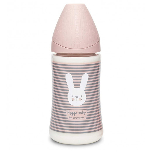 Suavinex Bottle Hygge Rabbit Mint Line, Pink Color, 270 Ml