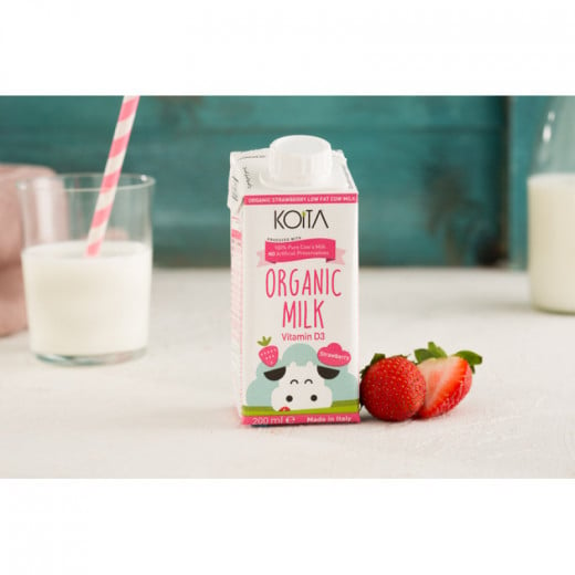 Koita Organic Strawberry Milk 200 ml X24