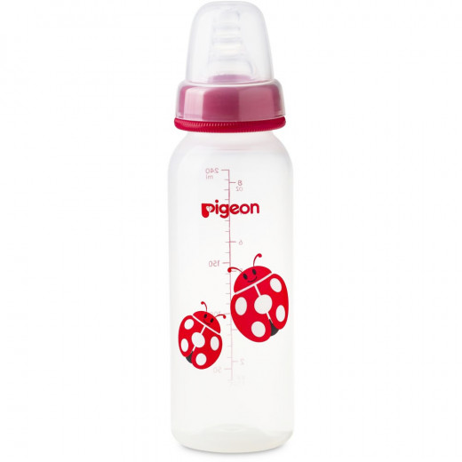 Pigeon Decorated Bottle - (Slim Neck) 120 ml - Red