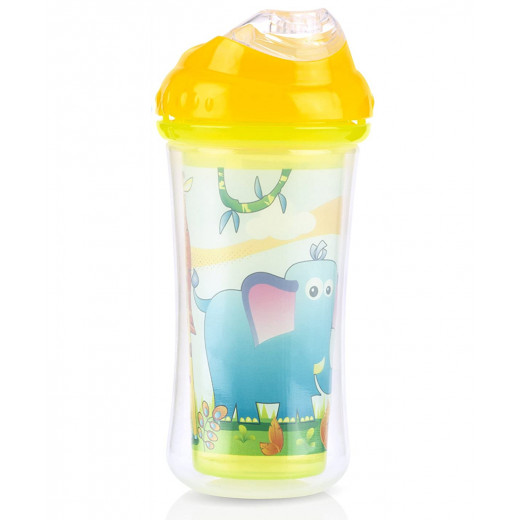 Nuby Insulated No-spill Clik-It Cool Sipper - 270 ml, Yellow
